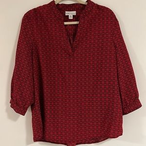 The Tog Shop Red Printed Blouse